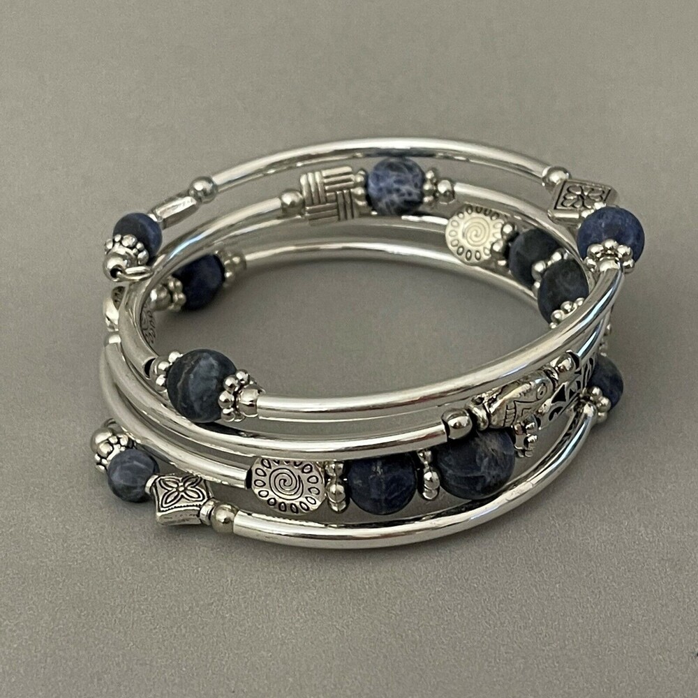 Purple Silver-tone Fashion Bracelet